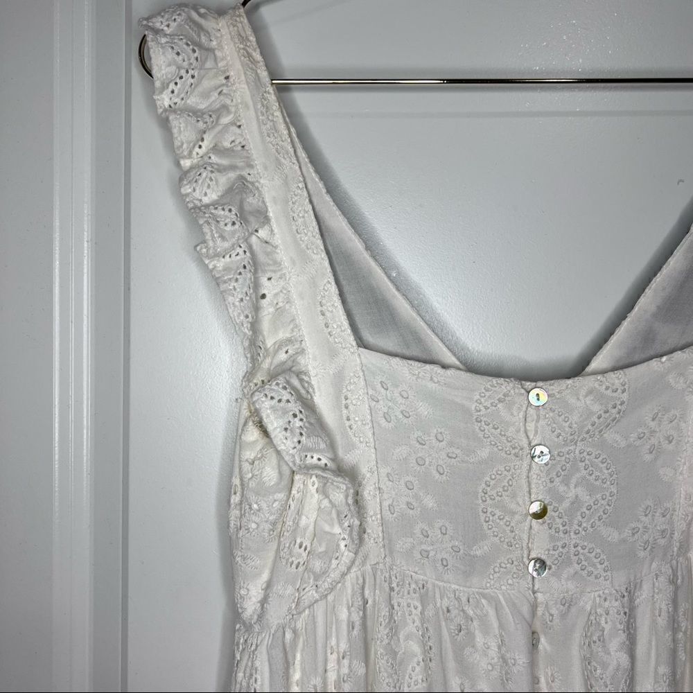 Allison New York White Eyelet Embroidered Maxi Dress- Anthropologie - Picture 13 of 16
